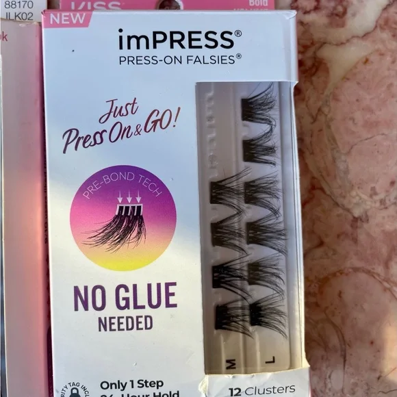 Kiss Press-On and Lashies Brand Lashes Lot - Black - Picture 6 of 12